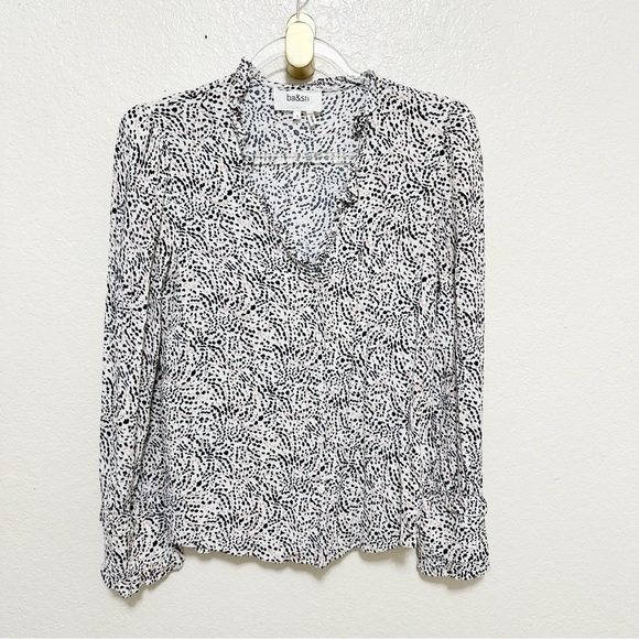 Ba&sh Inti Ruffle Trim Top Blouse size 2 - Picture 3 of 6